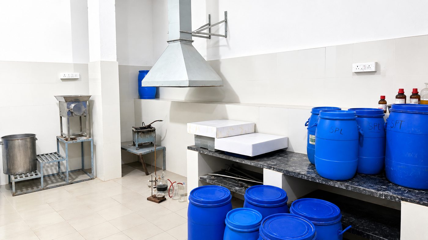 Chemical production lab wide view — Goclean Products